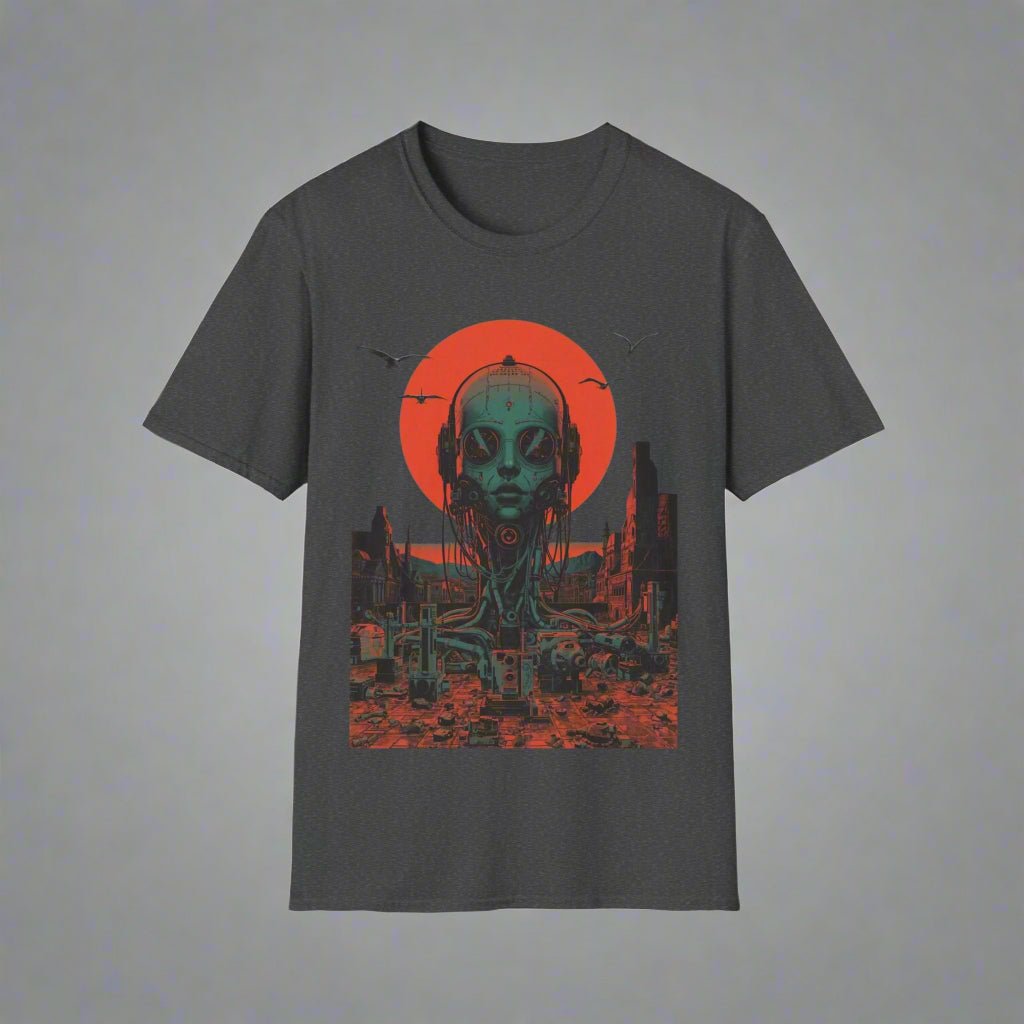 Black t-shirt with alien design