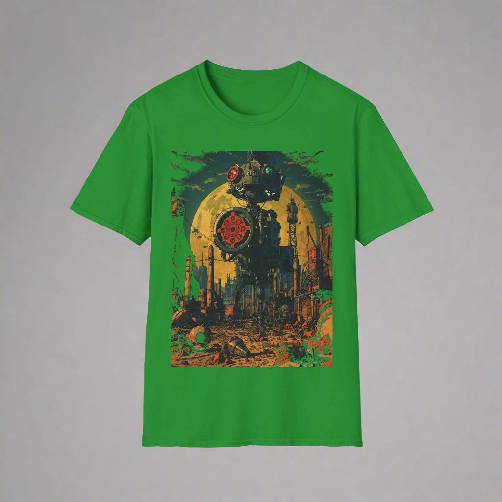 Green t-shirt with a graphic design