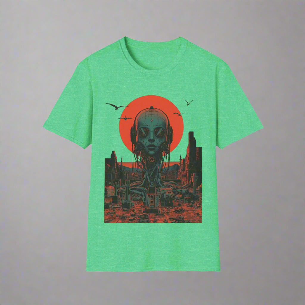 Green t-shirt with alien design