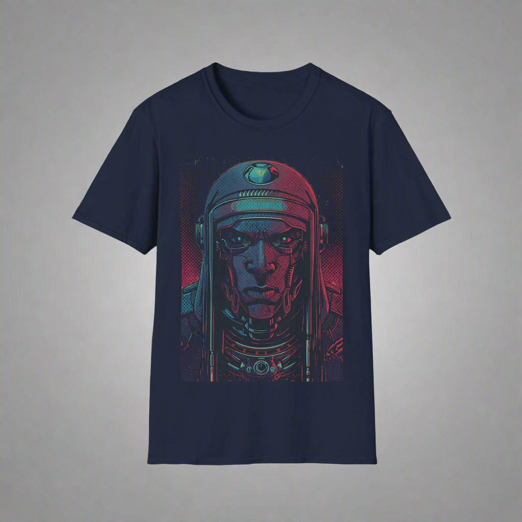 Navy blue t-shirt with an astronaut graphic