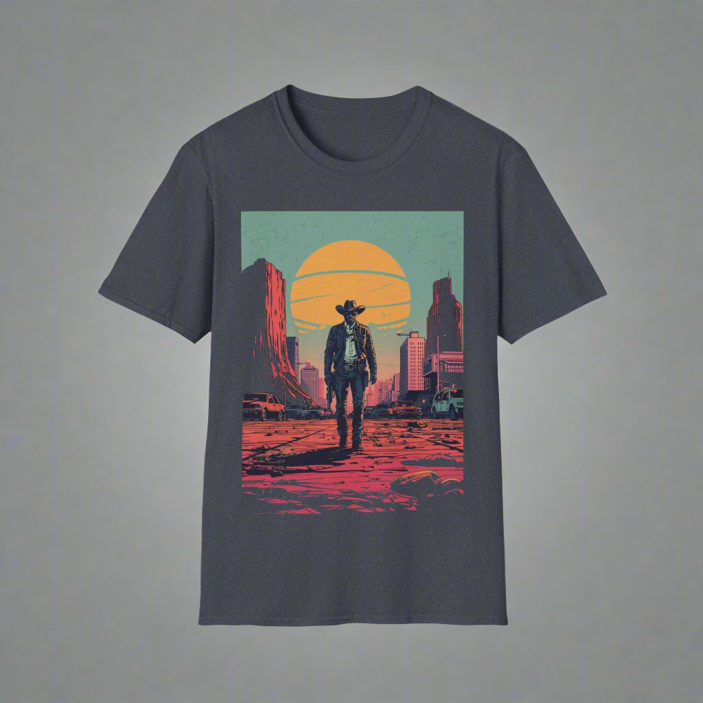 T-shirt with a graphic of a cowboy