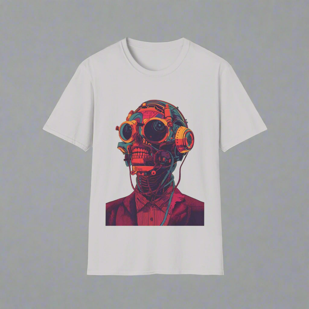 T-shirt with a colorful skull design