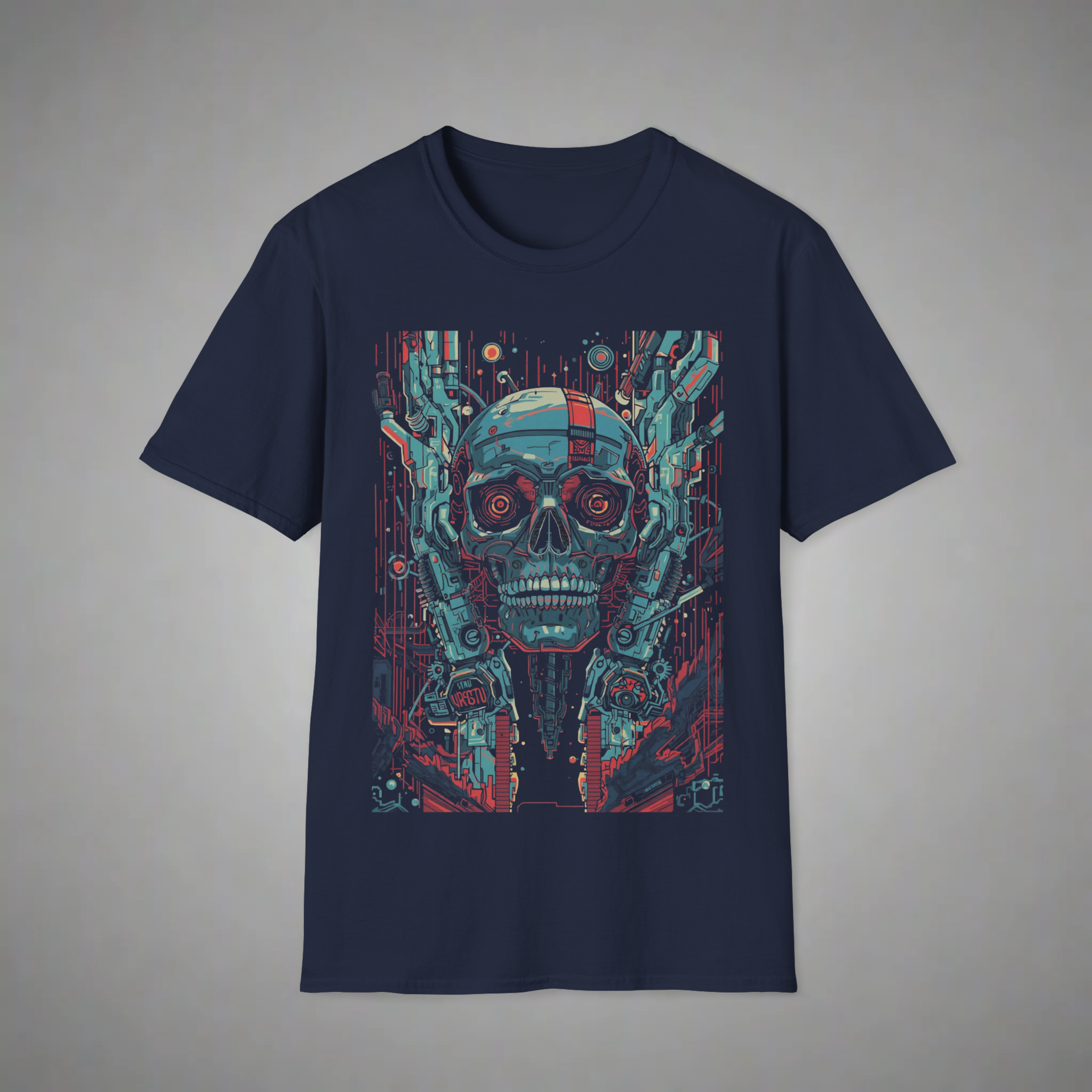 Emerging Cyborg Skull T-Shirt