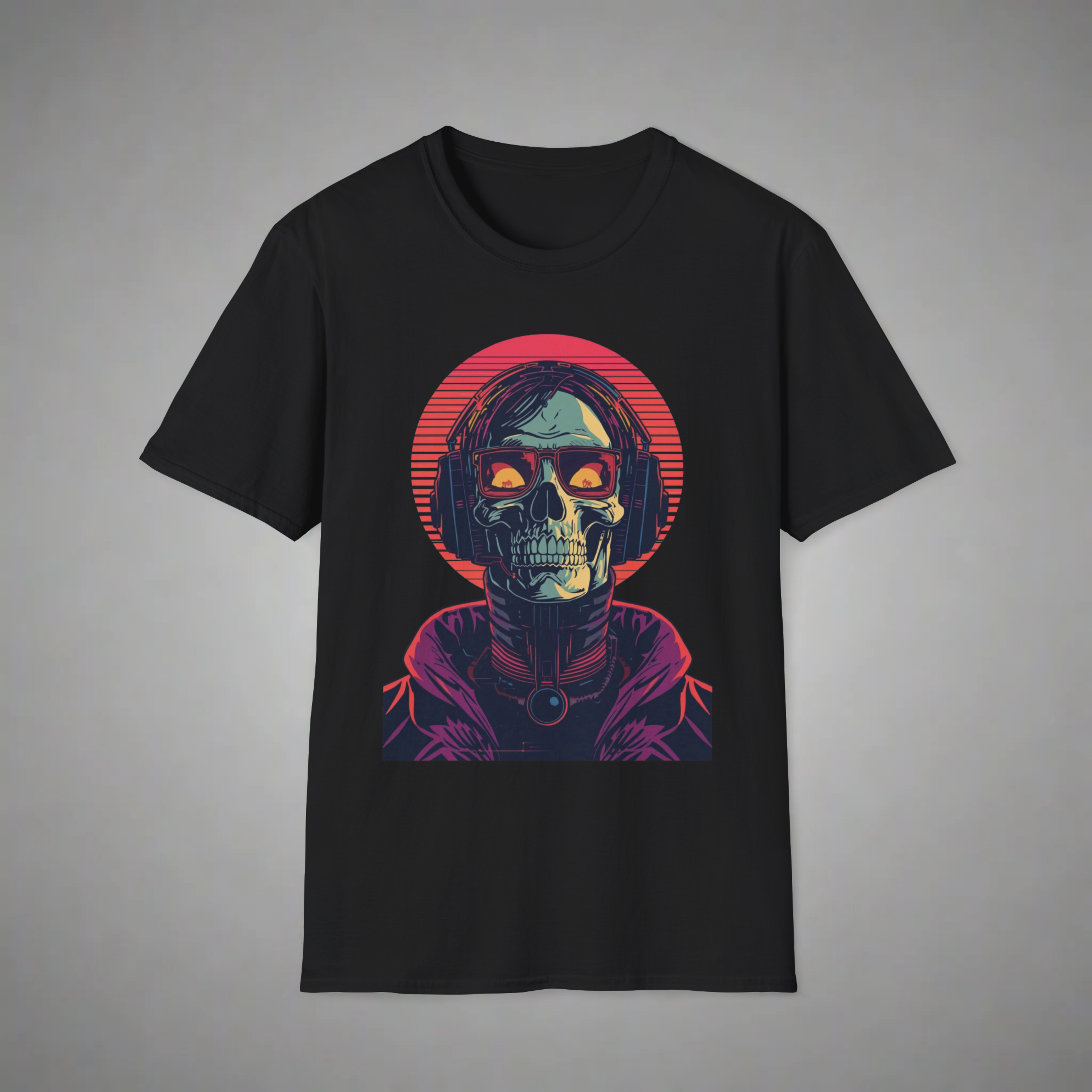 Neon DJ Skull T-Shirt