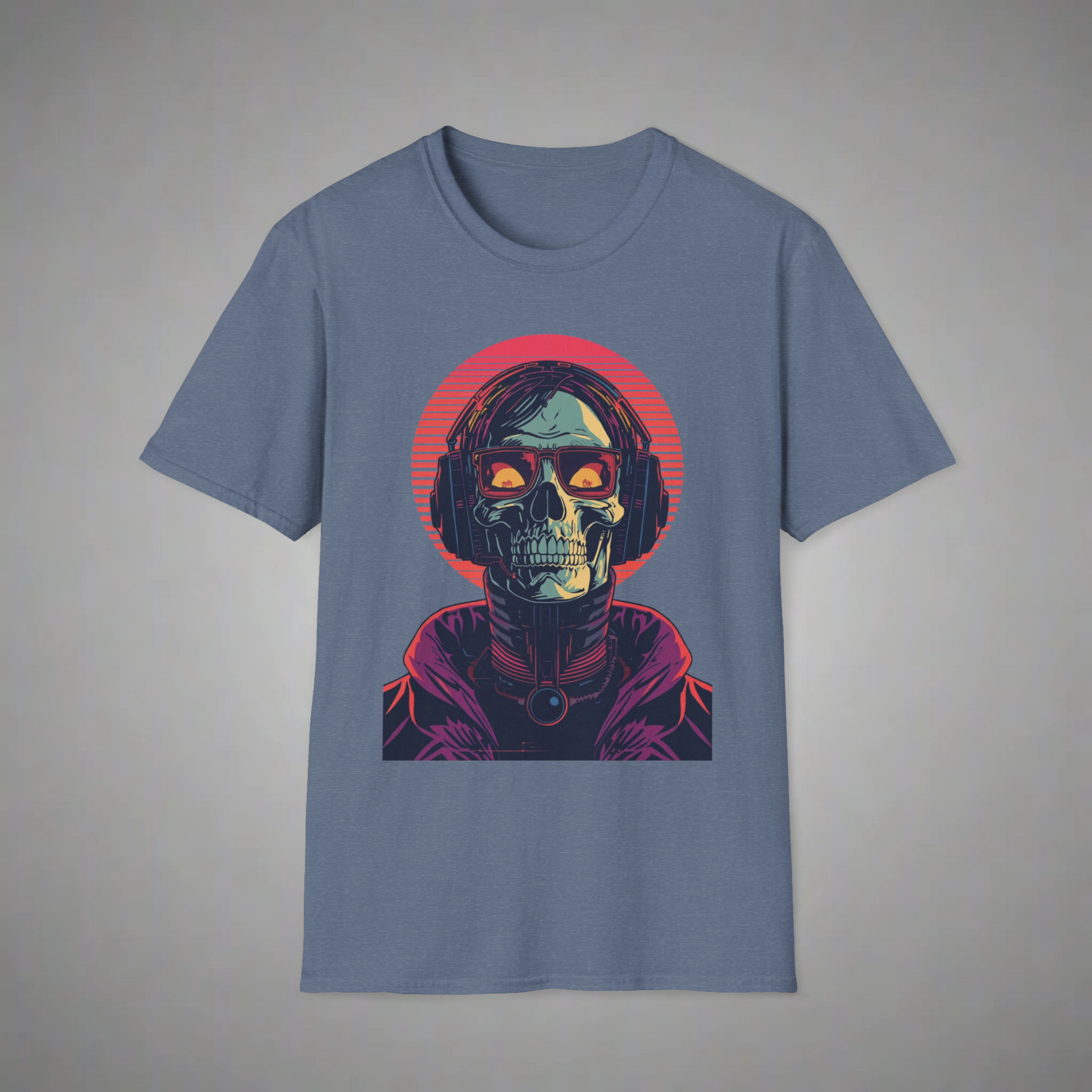 Neon DJ Skull T-Shirt