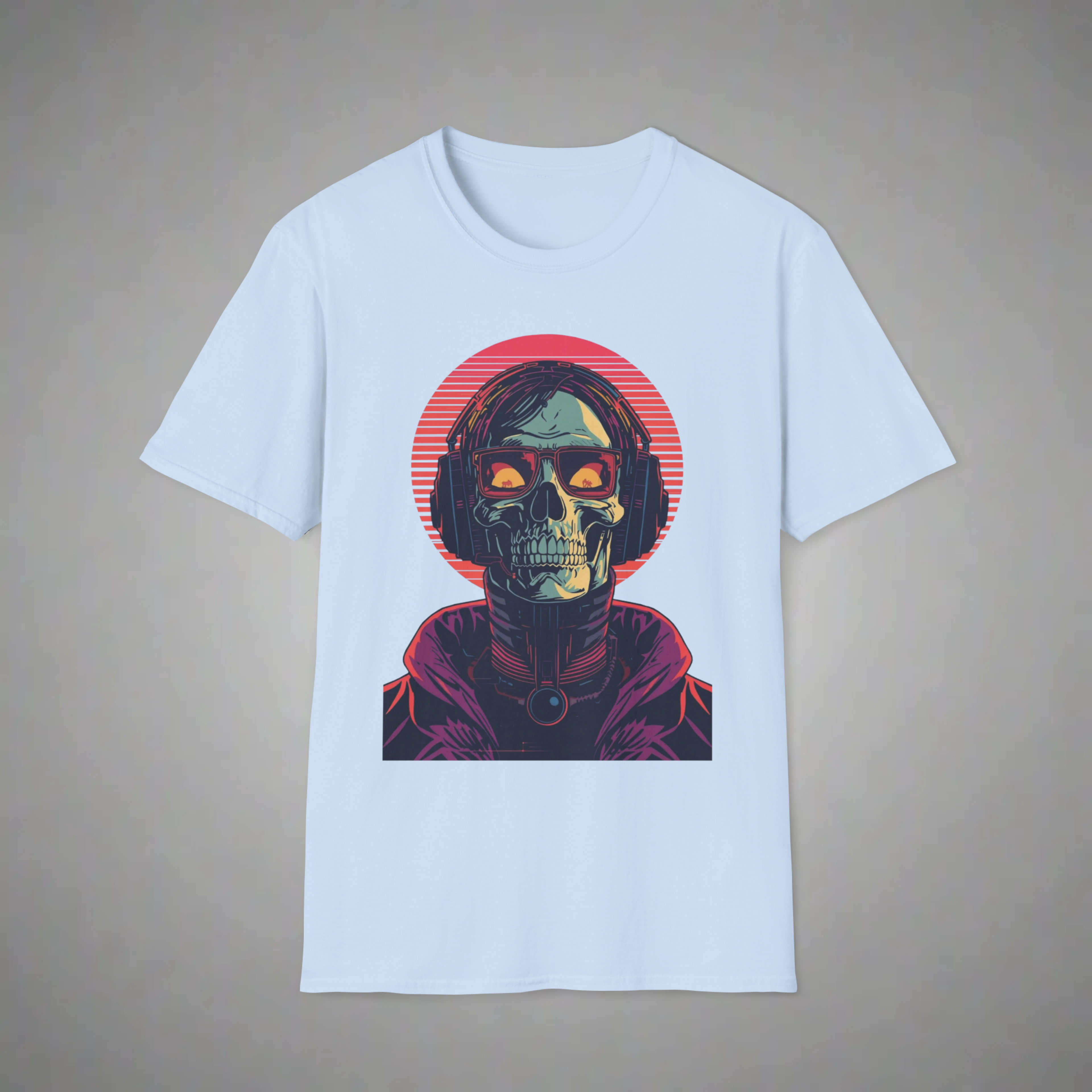 Neon DJ Skull T-Shirt