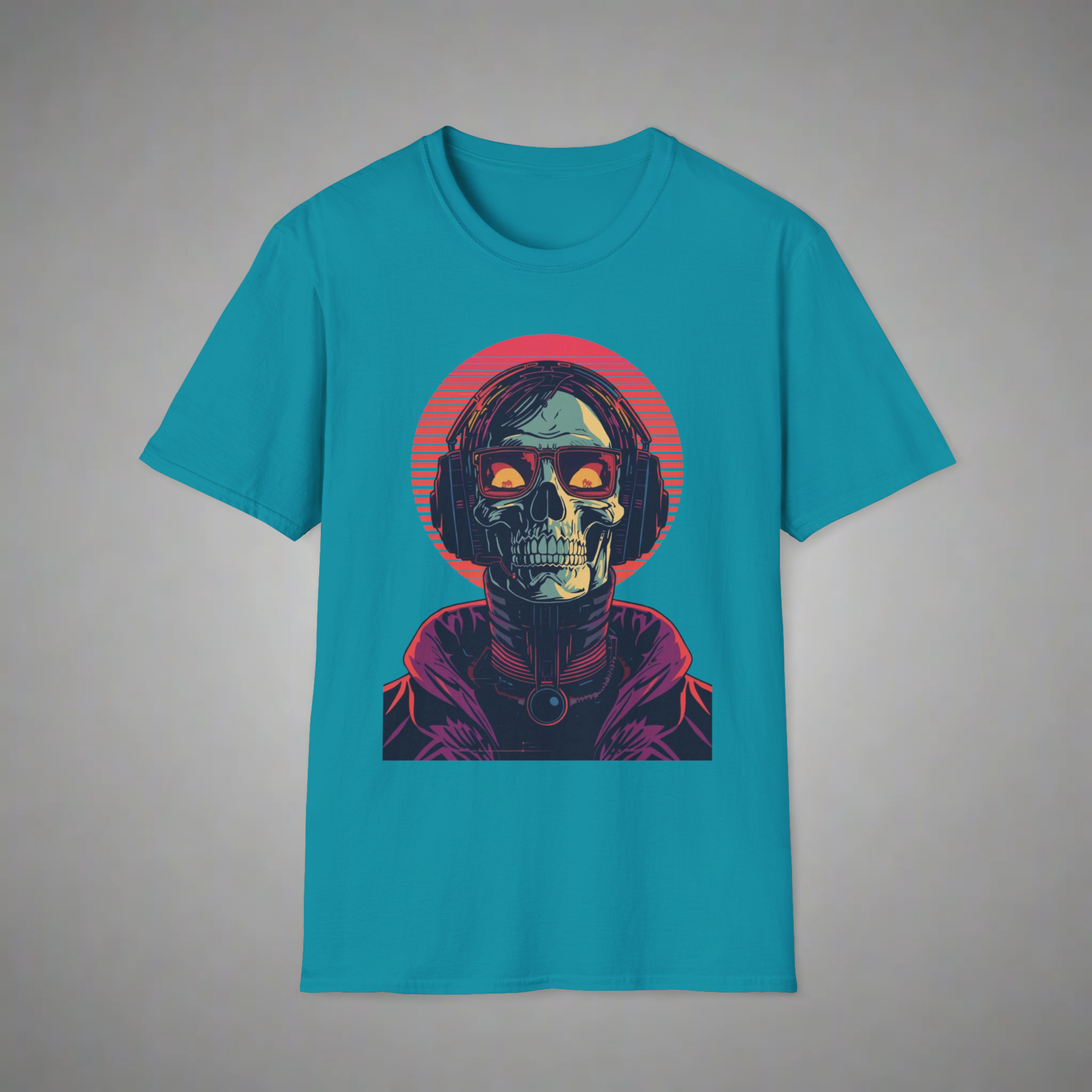 Neon DJ Skull T-Shirt