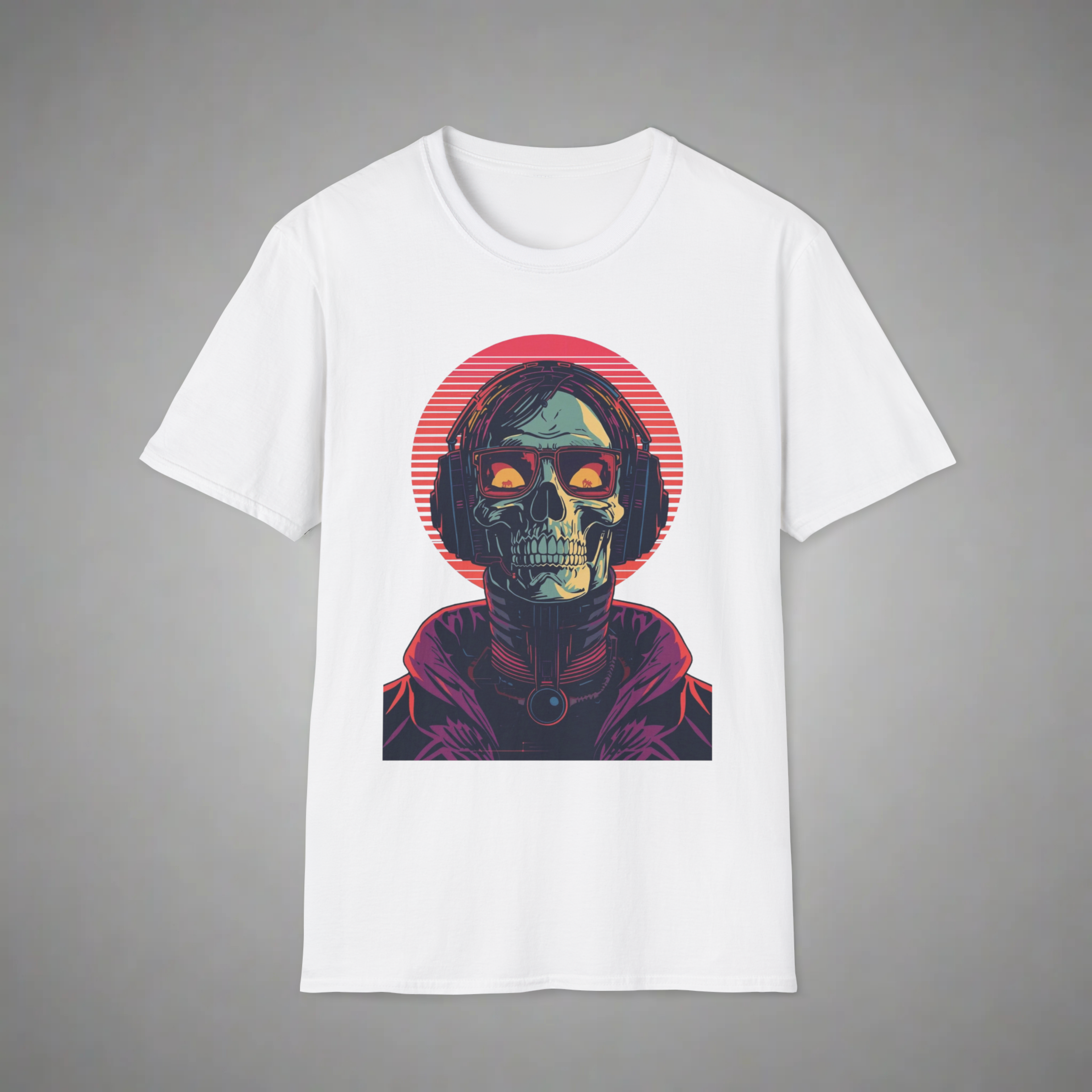 Neon DJ Skull T-Shirt